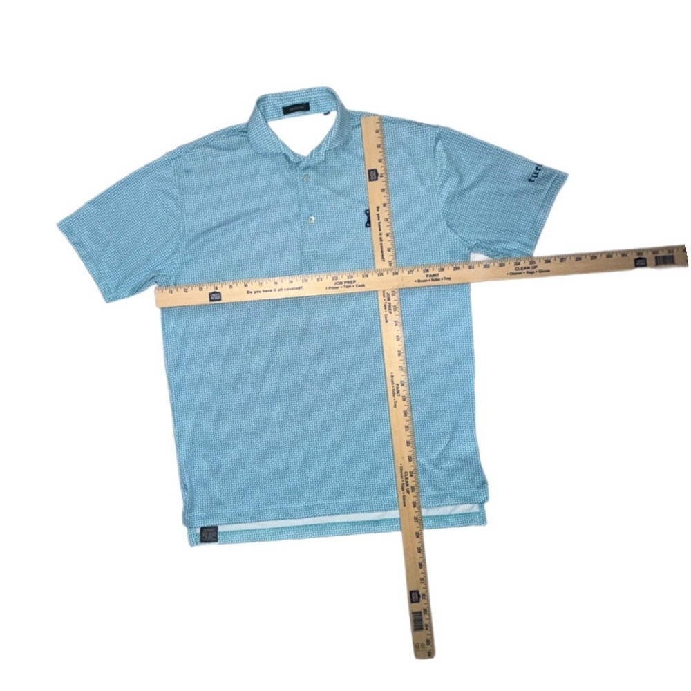 Turtleson Golf Polo Shirt Men’s Size -Small Blue Dot Pattern Performance Stretch - Picture 5 of 10